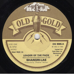 The Shangri-Las Leader Of The Pack / Remember (Walkin' In The Sand) USED VINYL 7INCH 45 RPM SINGLE MONO