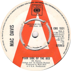 Mac Davis Your Side Of The Bed / Chop No Wood Vinyl 7" USED