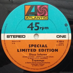 The Trammps Disco Inferno USED VINYL 12INCH 45 RPM LIMITED EDITION SPECIAL EDITION