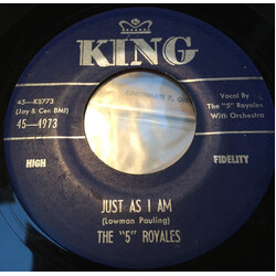 The 5 Royales Just As I Am / Mine Forevermore USED VINYL 7INCH 45 RPM