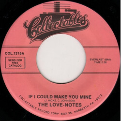 The Love Notes (3) If I Could Make You Mine / Don't Go USED VINYL 7INCH 45 RPM REISSUE