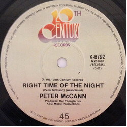 Peter McCann Do You Wanna Make Love / Right Time Of The Night USED VINYL 7INCH 45 RPM SINGLE