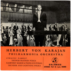 Herbert von Karajan / Philharmonia Orchestra Strauss Family USED VINYL 7INCH 45 RPM EP MONO