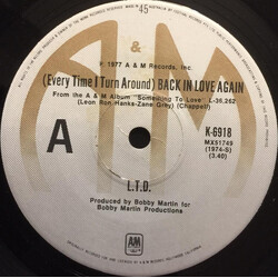 L.T.D. (Every Time I Turn Around) Back In Love Again USED VINYL 7INCH SINGLE 45 RPM