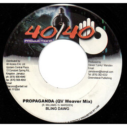 Bling Dawg / Hawkeye (4) Propaganda (QV Weaver Mix) / Tek It Off, Put It On (QV Weaver Mix) USED VINYL 7INCH 45 RPM