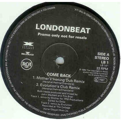 Londonbeat Come Back VINYL 12" USED