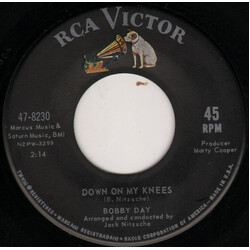 Bobby Day Down On My Knees / Jole Blon (Little Darlin') USED VINYL 7INCH 45 RPM