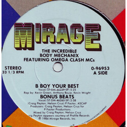 The Incredible Body Mechanix / The Omega Clash MC's B Boy Your Best USED VINYL 12INCH 33 S RPM