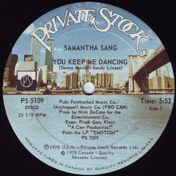 Samantha Sang You Keep Me Dancing USED VINYL 12INCH 33 S RPM