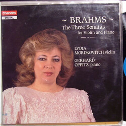 Johannes Brahms / Lydia Mordkovitch / Gerhard Oppitz The Three Sonatas For Violin And Piano Vinyl LP USED