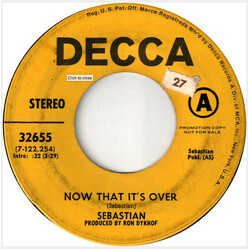 Sebastian (50) Now That It's Over / Elaine USED VINYL 7INCH 45 RPM PROMO