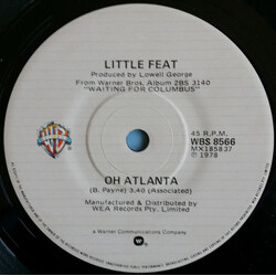 Little Feat Oh Atlanta USED VINYL 7INCH 45 RPM SINGLE
