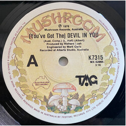 Ted Mulry Gang (You've Got The) Devil In You USED VINYL 7INCH 45 RPM SINGLE