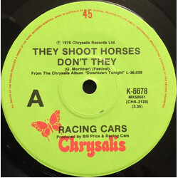 Racing Cars They Shoot Horses Don't They USED VINYL 7INCH 45 RPM SINGLE