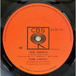 Mark Lindsay Miss America USED VINYL 7INCH 45 RPM SINGLE