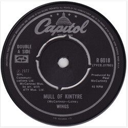 Paul McCartney & Wings Mull Of Kintyre / Girls' School USED VINYL 7INCH 45 RPM SINGLE