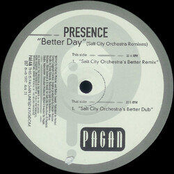 Presence Better Day (Salt City Orchestra Remixes) USED VINYL 12INCH 33 S RPM