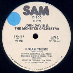 John Davis & The Monster Orchestra Kojak Theme / Whatever Happened To (Me And You) USED VINYL 12INCH 45 RPM PROMO SINGLE