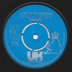 Bubblerock (I Can't Get No) Satisfaction Vinyl 7" USED