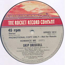 Skip Driscoll Romance Me USED VINYL 12INCH 45 RPM PROMO