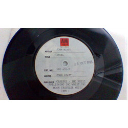 John Hiatt Angel USED VINYL 7INCH SINGLE TEST PRESSING