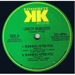Leroy Burgess / Angel (6) Running After You USED VINYL 12INCH SINGLE 33 S RPM