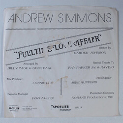 Andrew Simmons (4) Fulltime Love Affair USED VINYL 7INCH 45 RPM STEREO MONO