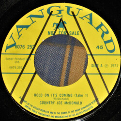 Country Joe McDonald Hold On It's Coming Vinyl USED