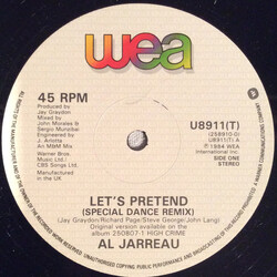 Al Jarreau Let's Pretend USED VINYL 12INCH 45 RPM SINGLE