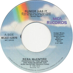 Reba McEntire Rumor Has It 7" Vinyl USED