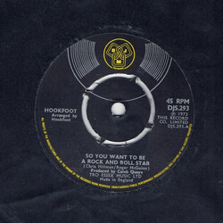 Hookfoot So You Want To Be A Rock And Roll Star USED VINYL 7INCH 45 RPM SINGLE