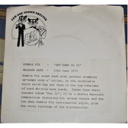 Humble Pie Get Down To It USED VINYL 7INCH 45 RPM SINGLE PROMO