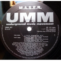 M.A.S.E.R. F.U.C.K. USED VINYL 12INCH 33 S RPM