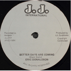Eric Donaldson Better Days Are Coming / Part 2 Vinyl 12" USED