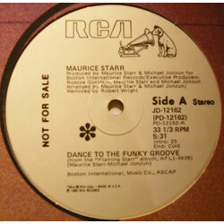 Maurice Starr Dance To The Funky Groove USED VINYL 12INCH PROMO 33 S RPM