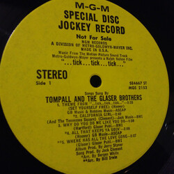 Tompall Glaser & The Glaser Brothers Tick...Tick...Tick...Music From The Motion Picture Soundtrack Vinyl LP USED
