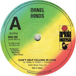 Ornell Hinds Can't Help Falling In Love VINYL 7" USED