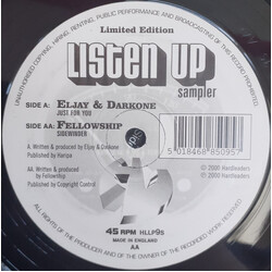 Eljay / Darkone / Fellowship Listen Up (Sampler) USED VINYL 12INCH 45 RPM SAMPLER LIMITED EDITION