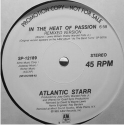 Atlantic Starr In The Heat Of Passion / Silver Shadow USED VINYL 12INCH 45 RPM PROMO
