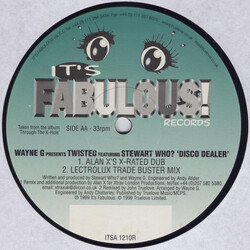 Wayne G / Twisted (10) / Stewart Who? Disco Dealer USED VINYL 12INCH 33 S RPM