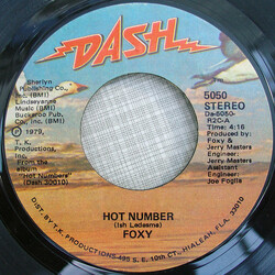 Foxy Hot Number USED VINYL 7INCH 45 RPM SINGLE STYRENE