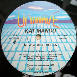 Kat Mandu New World Break USED VINYL 12INCH 33 S RPM