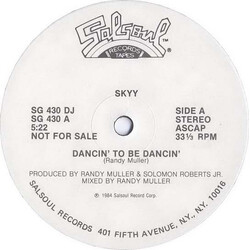 Skyy Dancin' To Be Dancin' USED VINYL 12INCH 33 S RPM SINGLE PROMO STEREO