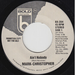 Mark-Christopher Ain't Nobody USED VINYL 7INCH 45 RPM SINGLE PROMO