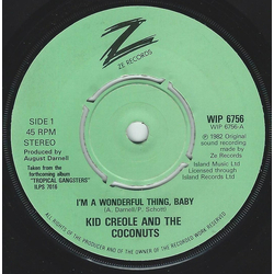 Kid Creole And The Coconuts I'm A Wonderful Thing, Baby Vinyl 7" USED
