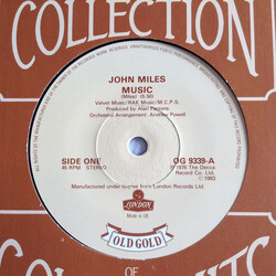John Miles Music USED VINYL 7INCH 45 RPM SINGLE REISSUE REPRESS