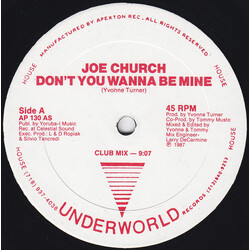 Joe Church Don't You Wanna Be Mine USED VINYL 12INCH 45 RPM