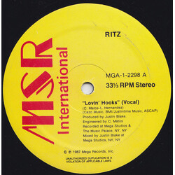 Ritz (8) Lovin' Hooks USED VINYL 12INCH 33 S RPM
