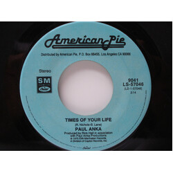 Paul Anka Times Of Your Life / (You're) Having My Baby USED VINYL 7INCH SINGLE