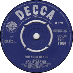 Max Bygraves You Need Hands / Tulips From Amsterdam USED VINYL 7INCH 45 RPM SINGLE